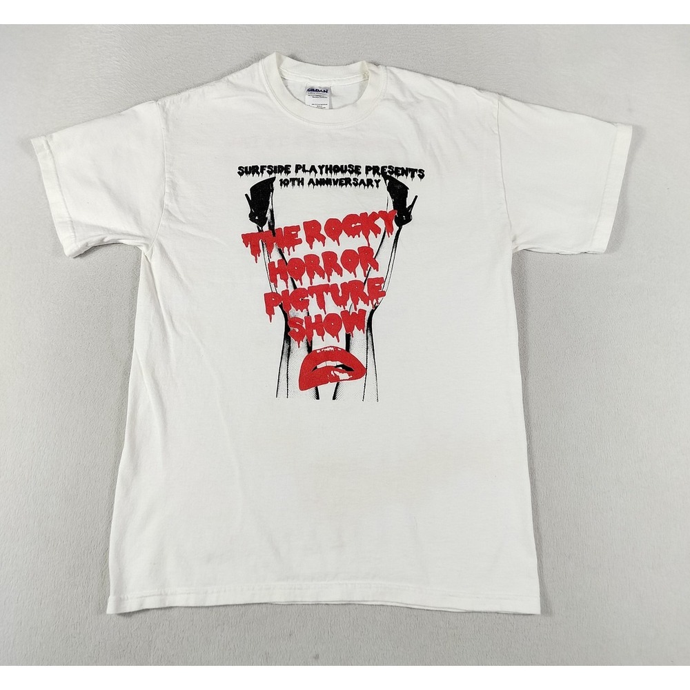 Gildan Graphic Tee Shirt Mens Medium Rocky‎ Horror Picture Show White Horror